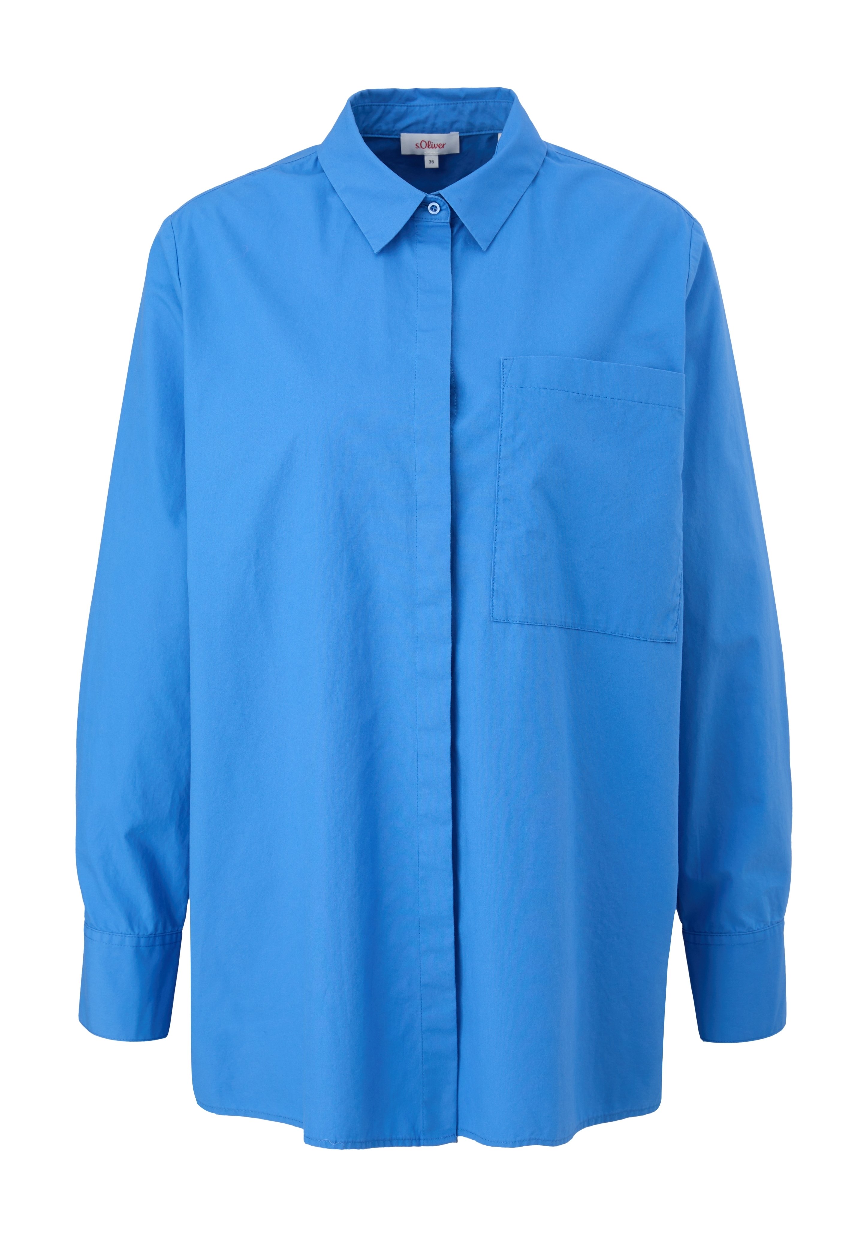 Hemdbluse royalblau Clearance